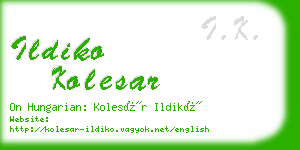 ildiko kolesar business card